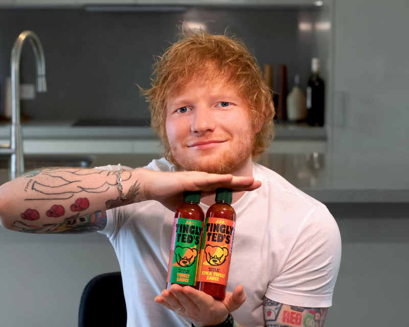 ED SHEERAN UNVEILS NEW HOT SAUCE LINE ‘TINGLY TED’S’ WITH A UNIQUE HOMEMADE COMMERCIAL